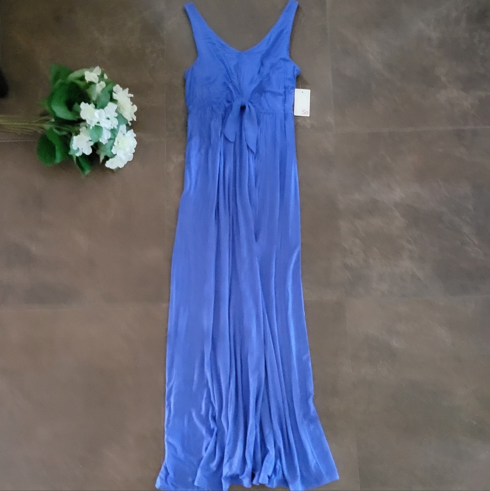 So Maxi Dress, Size M, Vibrant Blue, NWT